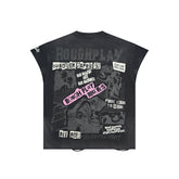 Rough Play T Shirts RoughPlay Tour Sleeveless Street Holes Diamonds